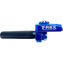 Blue T-Rex billet throttle with cable for motocross bikes