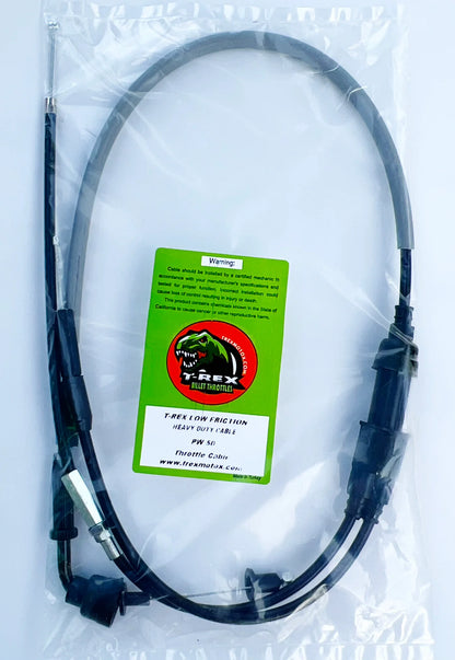 T-Rex low friction throttle cable in clear packaging